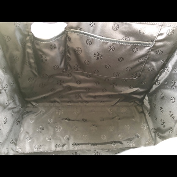 Tory Burch Elle Canvas Leather Tote Large Laptop - Picture 8 of 8